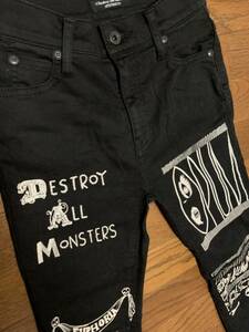 ★値下げ交渉あり★ヒステリックグラマー destroy all monstersストレッチスキニー パンツ★L678★美品★サイズ23★ hysteric 値下げ 貴重