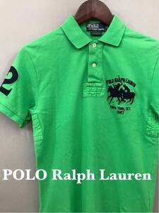 ポロ ラルフローレン POLO Ralph Lauren 半袖 ポロシャツ メンズ 緑系 ファッション XS165サイズ ！★