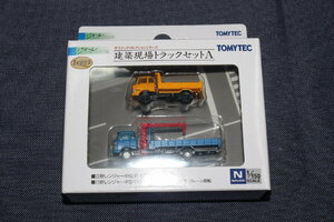 1/150 ザ・トラックコレクション【 建築現場トラックセット A「 日野 レンジャー ダンプカー ＆ 平荷台クレーン付 」】トミーテック 