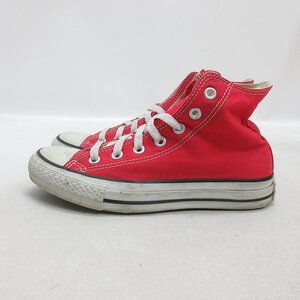 k■【24cm】コンバース/CONVERSE ALL STARハイカット キャンバススニーカーHI/赤/LADIES■19【中古】