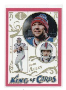 2022 Panini ILLUSIONS Football [JOSH ALLEN] KING OF CARDSインサートカードノーマル+ピンクパラレル+おまけ3枚セット NFL BILLS