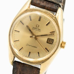 1円 稼働 OMEGA Seamaster Automatic オメガ シーマスター ヴィンテージ AT 自動巻き デイト 金文字盤 GP 腕時計 メンズ 0434220240604