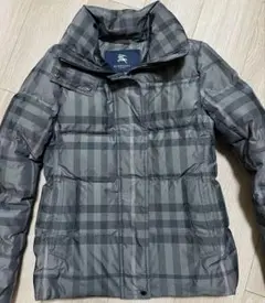 バーバリー　Burberry ダウン　チェック　グレー　38