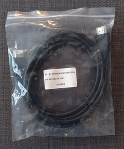 【新品】HDMIケーブル 3m PREMIUM HDMI CABLE 3.0m オス－オス 黒 ブラック クリックポスト利用又は匿名配送可