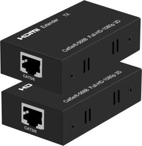 ホワイト 【安定版】HDMI エクステンダー EX60H 60M HDMI RJ45 変換 延長器 有線LAN 延長 HDMI O