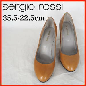 MK8679*sergio rossi*セルジオロッシ*レディースパンプス*35.5-22.5cm*茶系