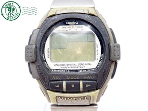 AK0604887　＃ CASIO カシオ VIVCEL ビブセル VCL-101 クォーツ QZ デジタル 腕時計 ブラック シルバー 純正ベルト ヴィンテージ