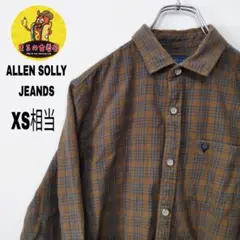 usa古着 ALLENSOLLY ネルシャツ　XS相当 ブラウン　チェック