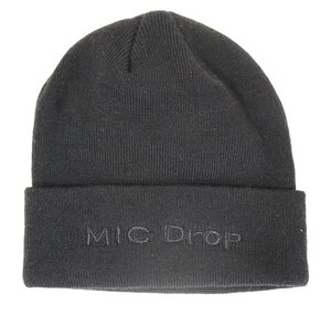 BTS×ARMY新品MIC Dropニット帽防弾少年団韓流Kポップ3黒