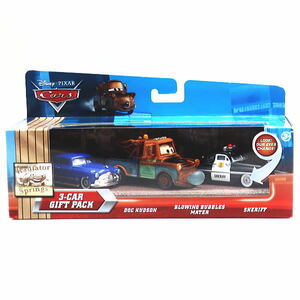 ディズニー　カーズ　Cars　3-CAR GIFT PACK ドック・ハドソン＆ブローウィング・バブル・メーター＆シェリフ　Look Eyes Change　新品