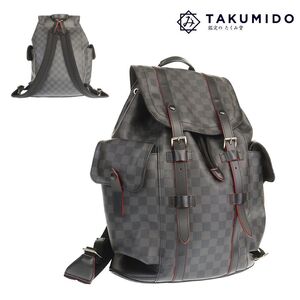 ルイヴィトン LOUIS VUITTON リュックサック クリストファー N41575 ダミエ グラフィット ブラック 中古AB 278761