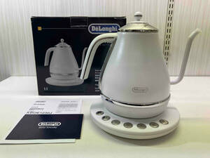 DeLonghi デロンギ アイコナ KBOE1230J 温度設定機能付き電気カフェケトル ポット ホワイト