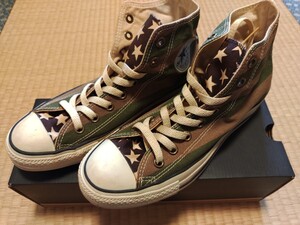 未使用 コンバース オールスター 星条旗 迷彩色 26.5cm US8　converse allstar optical white