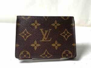 1424 美品　1円 LOUIS VUITTON ルイヴィトン M60533 モノグラム ポルト2 カルト ヴェルティカル パスケース カードケース ブラウン