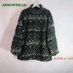 Vintage USA製 ARROWHEAD 総柄 フリースジャケット