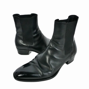 サンローラン パリ SAINT LAURENT PARIS WYATT 40 chelsea boot ワイアット チェルシーブーツ サイドゴア カーフレザー 43 黒 ブラック