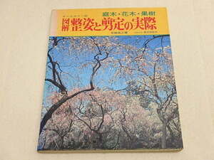 n206u　古本　オールカラー版　図解　整姿と剪定の実際　庭木・花木・果樹　有紀書房　中古　本