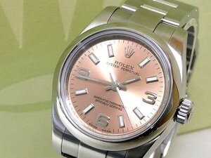 箱・保有 ロレックス 176200 M品番 時計 ■ オイスターパーペチュアル レディース ピンク文字盤 ルーレット ROLEX □6L