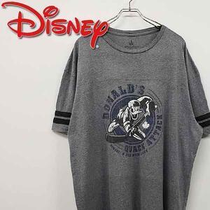 古着 90s ディズニー ドナルドダック Tシャツ 希少デザイン グレー XXL