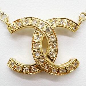 良品!!＊K18天然ダイヤモンドペンダント＊j 約3.6g 約43.0cm 0.17ct diamond jewelry pendant EC6/ZZ