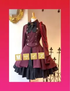 【新品未使用】軍服ワンピース Mサイズ レッド