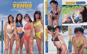 切抜A4◆n133◆VENUS 4p/麻生奈美2p/北沢まりあ8p/原田ゆうか2p/田中沙斗子2p/守田奈緒子1p 合計19ページ