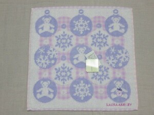 ♪新品♪ローラ アシュレイ♪タオルハンカチ♪クマ＆雪の結晶♪LAURA ASHLEY