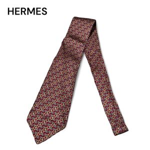 HERMES エルメス シルク ネクタイ 網柄