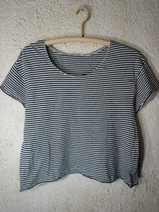 ｎ8036　ZARA TRUFALUC　ザラ　レディース　半袖　ボーダー　デザイン　tシャツ　人気　送料格安