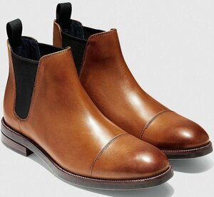 Cole Haan 25.5cm ウォータープルーフ チェルシー サイド ゴア グランド OS ブラウン 防水 ブーツ ビジネス スニーカー ローファー XXX130