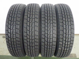 P3148-ダンロップ WINTERMAXX WM02 135/80R12 68Q 中古 9.9分山 4本セット スタッドレスタイヤ 2019年製