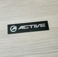 アクティブ ACTIVE メタルロゴステッカー 24×100mm