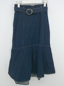 ◇ ◎ PROPORTION BODY DRESSING デニム マーメイド ロング ナロー スカート サイズ2 ブルー系 レディース P