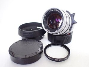 Leitz Leica SUMMICRON-M 50mm F2 第3世代 シルバー ドイツ製 ライツ ライカ ズミクロン Mマウントレンズ フード付 ∩ 70C22-4