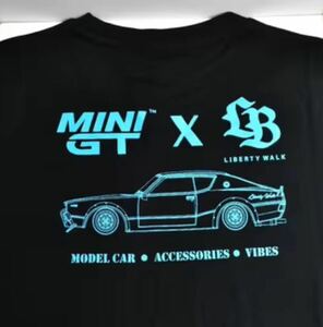 MINI GT×LB LBWK Tシャツ ケンメリ ブラック/ベイビーブルー Mサイズ 日産 スカイライン イベント限定