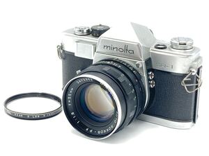 ★送料無料★MINOLTA SR-1 + AUTO ROKKOR-PF 55mm F1.8 ミノルタ フィルム一眼レフカメラ 1811R6F