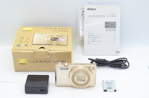 【適格請求書発行】Nikon ニコン COOLPIX S7000 コンパクトデジタルカメラ ゴールド 元箱付【アルプスカメラ】241202ao