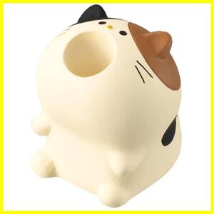 【新着商品】H4.8 D4.5 サイズ：約W4 PK-92921 みけねこ ペンスタンド animal harapeko デコレコ