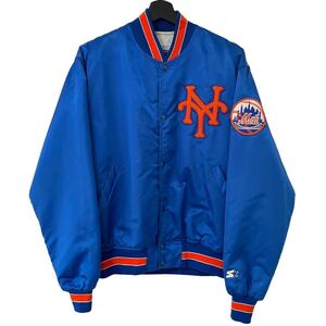 ■激レア■80s STARTER NEWYORK METS ナイロン スタジャン L スターター ニューヨーク メッツ USA製 ビンテージ