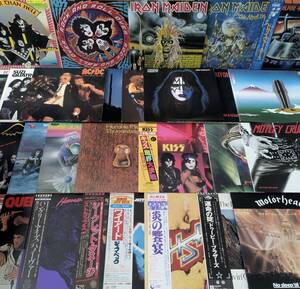 LPレコードまとめて大量セット/ハードロック/KISS/アイアン・メイデン AC/DC プログレ/OBI/IRON MAIDEN/MOTOR HEAD/only japan vinyl