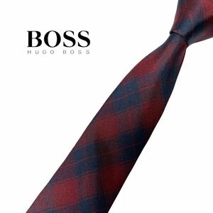 HUGO BOSS ネクタイ ナロータイ チェック柄 ヒューゴボス USED 中古 m1184