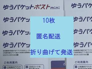 ゆうパケットポストmini　10枚　専用封筒　即日発送　匿名配送