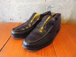 ビンテージ70’s80’s●ペニーローファー黒size 9 1/2●240704k6-m-lf-275cm 1970s1980sメンズ革靴USA性レザー