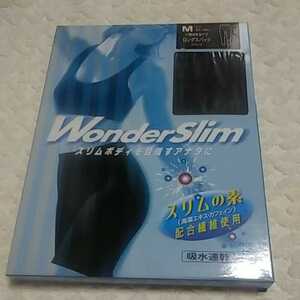 新品Ｍサイズ【Wonder Slim】ロングスパッツ黒　スリムの素配合繊維使用