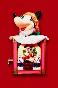 希少 1990年代 DISNEY■Vintage Disney オルゴール ■ENESCO ”Jolly Old st. Nicholas”■CHRISTMAS Mickey Resin Figurines.■MICKEY＆CO