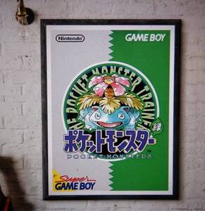 Nintendo ゲームボーイ ポケモン 緑　フシギバナ　ポスター　A2 42X60cm　CXSMT1-7