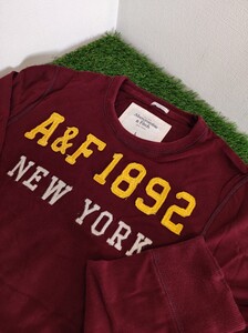 中古品★アバクロンビー＆フィッチ★アバクロ★Abercronbie & Fitch★長袖Tシャツ★ワインレッド★L★ロンT