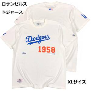 即決　新品　送料無料　ドジャース　LA　MLB　半袖　Tシャツ　白　XL　野球　ベースボール　大リーグ　ロサンゼルス　大谷翔平　野球観戦