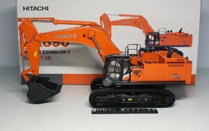 ▲超精密！HITACHI 1/50 日立建機 50 日立 ZX890LCH-7 ショベル 重機 油圧ショベル 建設機械 作業車 建機ミニチュア