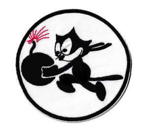 フィリックス FELIX THE CAT ワッペン アイロン 大人向け おしゃれ アメカジ キャラクター アメリカ 爆弾 ホワイトラウンド RCWP